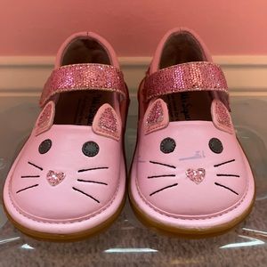 Squeaking Toddler Shoes - Pink Kitten